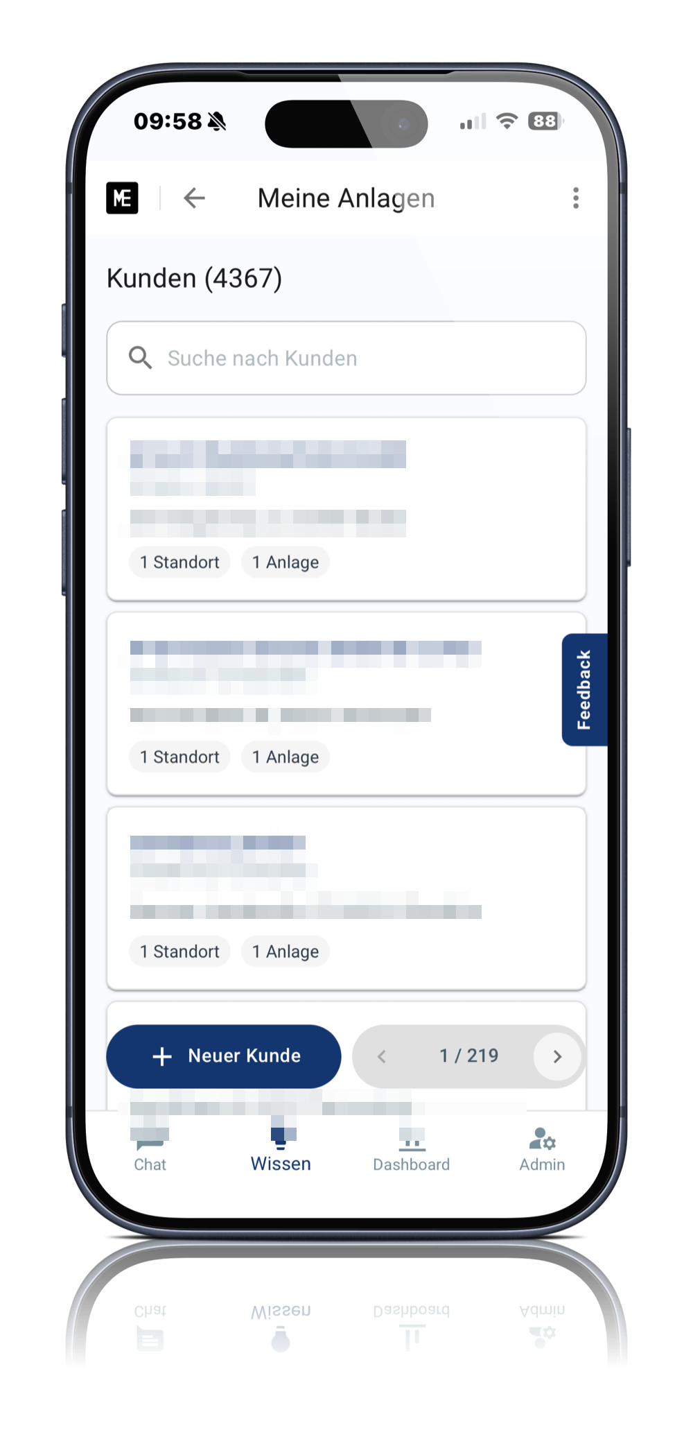 ME App – Kundenverwaltung