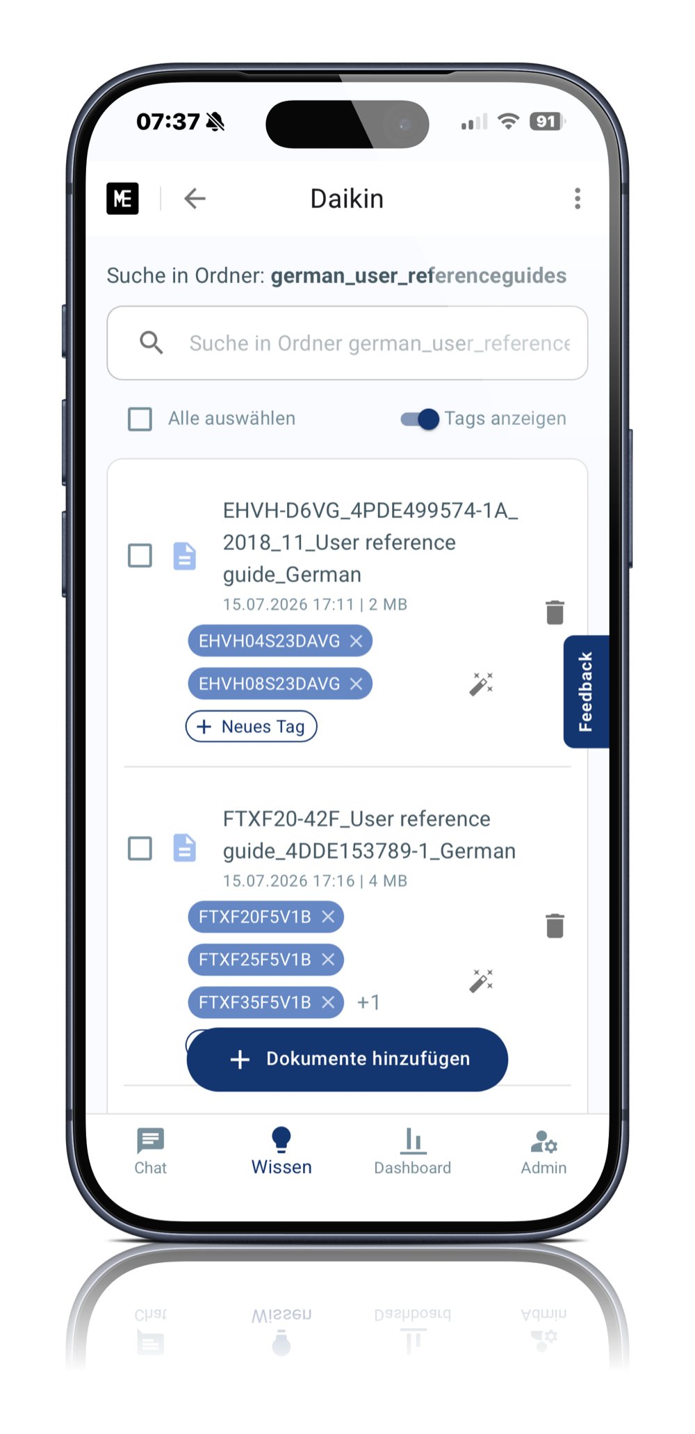 ME App – Dokumentensuche
